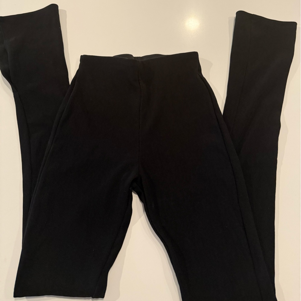 Black ribbed Leggings